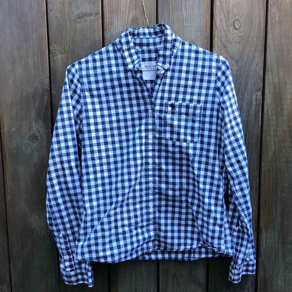 Abercrombie and Fitch Checkered Button Up Sz M